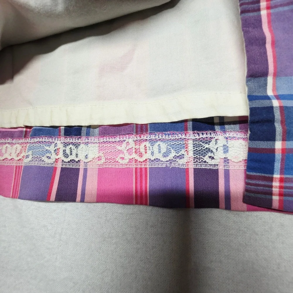 Lilly Pulitzer Plaid Skirt Women's 4 Pink Purple Blue Preppy A-Line Stretch